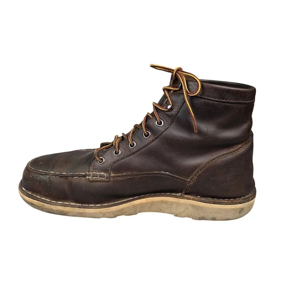 Danner Boots Mens Size 12 Brown Leather‎ Bull Run Moc 6 Steel Toe Work Safety